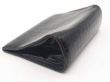 Alaia Black Croc Embossed Leather Clutch Eb0226oxzsa