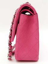 Chanel Classic Double Flap Pink Quilted Suede Cavier Shoulder Bag Do0825ixzxde