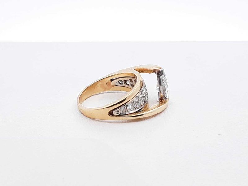 1.0 Cttw Diamond & 14k Yellow Gold Ring 4.5 Grams Size 4.25 Fw1224rxzdu