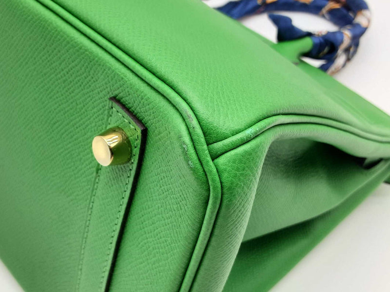 Hermes Birkin 30 Green Bambou Epsom Gold Hardware Handbag Dolixzzde 144010013082