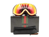 Gucci Web Fluorescent Orange Ski Goggles With Red Spectra Lens Fw0625llrdu