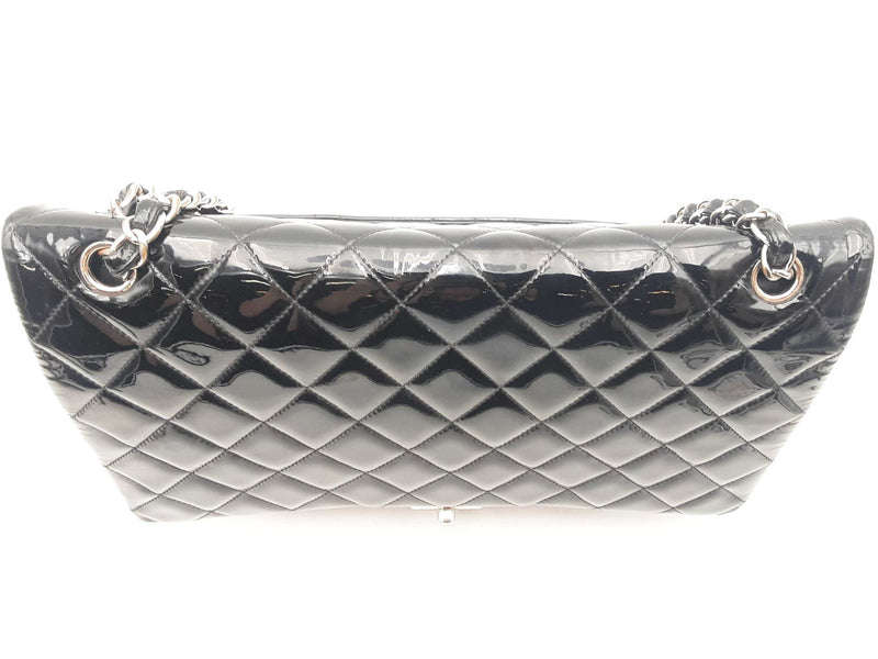 Chanel Classic Maxi Black Quilted Patent Leather Double Flap Bag Sd0825wzxzsa