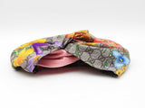 Gucci Twisted Bow Headband In Gg Supreme Flora Silk Size Medium 57cm Fw1026lxzdu