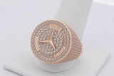 3.2cttw Mercedes Logo Diamond Ring 14k Yellow Gold 8.8 Grams Size 10 Eb0226wxzsa