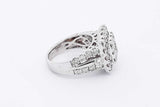 3.01cttw Diamond Ring In 10k White Gold 8.5 Grams Size 7 Eb1125irxsa