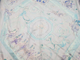 Hermes Ecole Portugaise D'art Equestre Blue Silk Scarf Do0625loxde