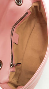 Gucci Marmont Medium Shoulder Bag In Pink Matelassé Chevron Leather Fw0925przdu