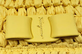 Salvatore Ferragamo Yellow Viva Crochet Shoulder Bag Eb1124lxzsa