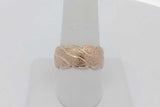 14k Yellow Gold Textured Band Ring 9.7 Grams Size 8.5 Eb0926rexsa
