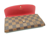 Louis Vuitton Emilie Wallet In Damier Ebene Coated Canvas Fw0726orzdu