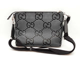 Gucci Jumbo Medium Gg Charcoal Gray Messenger Crossbody Bag Sd1025lozxde