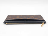 Louis Vuitton Slim Purse In Monogram Coated Canvas & Black Leather Fw04260crdu