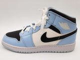 Nike 555112-401 Air Jordan 1 Mid Ice Blue White Shoes Size Us 6y Do0426ixde