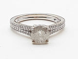 1.55 Cttw Natural Diamonds 14k White Gold 4.4g Ring Size 7 Do0526erxde
