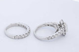3.07cttw Diamond Wedding Set In 18k White Gold 12.1 Grams Size 7 Eb0926oxxzde