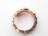 Bvlgari 18k Rose Gold Diamond Pave Viper Ring Size 7 1.65cttw 10.6g Lh0724sxzxde