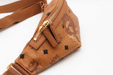 Bape X Mcm Monogram Cognac Visetos Belt Bag Eb0326orxsa