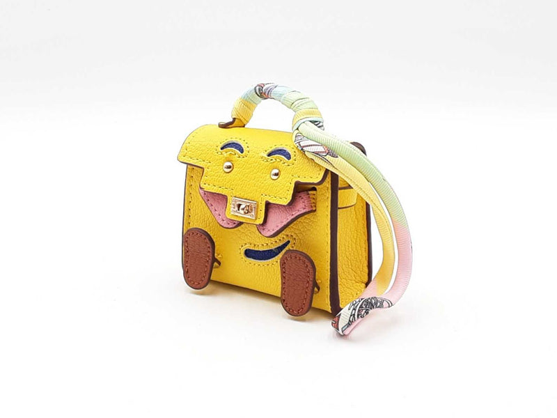 Mini Plaything Bag Charm In Yellow Fw0725cdu