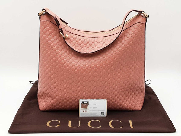 Gucci Margaux Shoulder Bag In Pink Microguccissima Leather Fw0725przdu