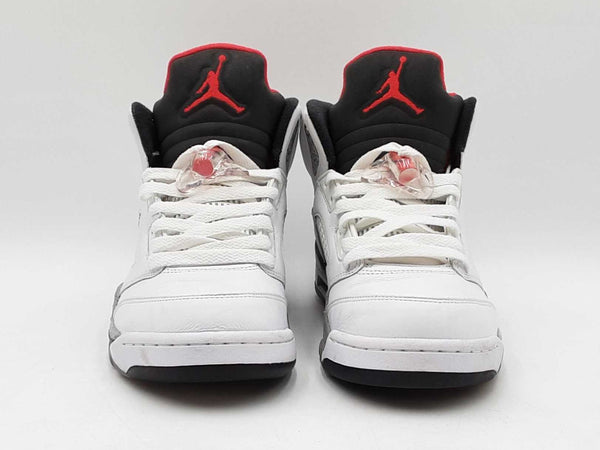 Nike Air Jordan 5 Retro "White Cement" Leather Sneakers Size 8.5 Fw0225lxzdu