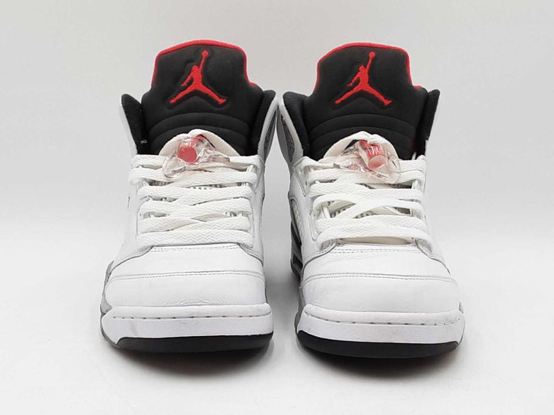 Nike Air Jordan 5 Retro "White Cement" Leather Sneakers Size 8.5 Fw0225lxzdu