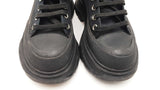 Alexander Mcqueen Tread Slick Black Canvas Lace Up Boots Size Us 7.5 Fw0126llxdu