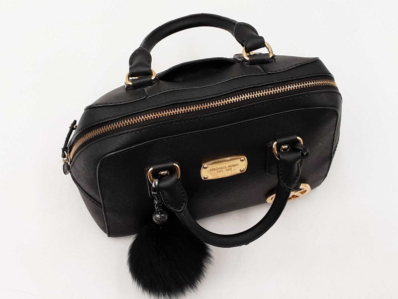 Michael Kors Jet Set Travel Dome Satchel In Black Saffiano Leather Fw0525wxdu