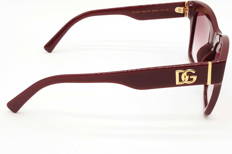 Dolce & Gabbana Dg4512 Sunglasses In Burgundy With Gradient Lenses Eb1125pxde