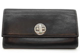 Tiffany & Co. Black Leather Turnlock Wallet On Chain Eb0526lxzde