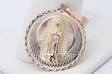 14k Tricolor Gold Jesus & Mary Pendant 2.6 Grams Eb0526lcrsa