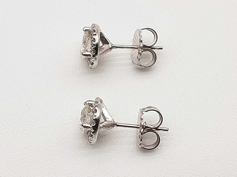 1.20 Cttw Diamonds 14k White Gold 2.2g Stud Earrings Do0525lxzxde