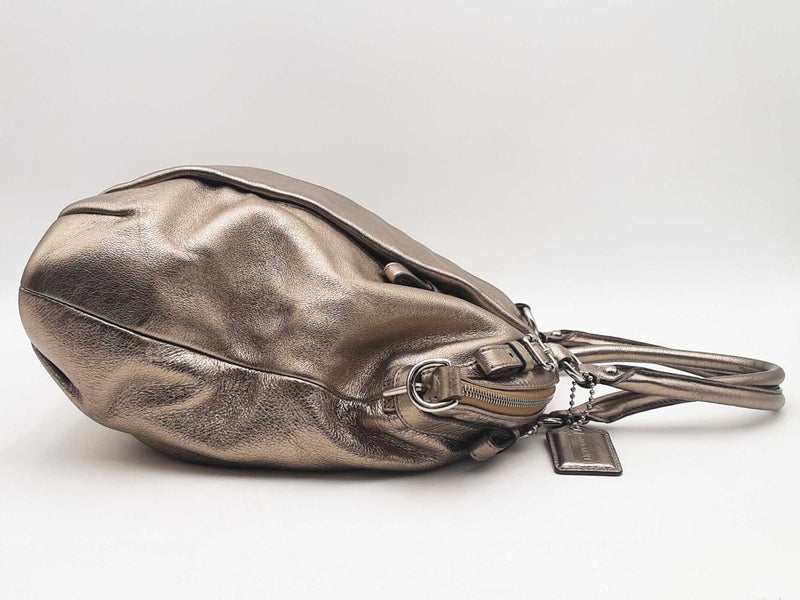 Coach Madison Pewter Metallic Leather Lindsey Satchel Sd0825wzsa