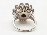 0.06 Cttw Diamonds 10k White Gold 7.4g Flower Ring Size 6 Do1125oxzde