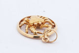 18k Yellow Gold Cancer Zodiac Pendant 7.2 Grams Eb1024woxsa