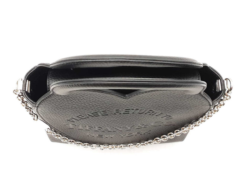 Tiffany & Co. Return To Tiffany Black Grained Leather Mini Tote Bag Fw1125rxzdu