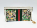 Gucci Gg Ophidia Floral & Ivory Zip-around Wallet Fwwcrsa