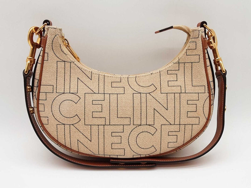 Celine Ava Triomphe Canvas And Calfskin Shoulder Bag Sd1025izxde