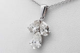 2.04cttw Lab Grown Pear Shaped Diamond Pendant Necklace 14k White Gold Eb326eorsa