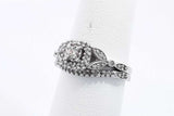 Approx. 0.55ctw Diamond Engagement Set 10k White Gold 3.5g Size 5.5 Eb0824lrxsa