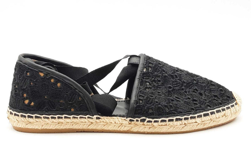 Jimmy Choo Dolphin Embroidered Lace Ankle Lace Up Espadrilles Size 39 Eb0225crsa