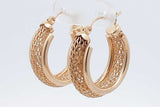 14k Yellow Gold Hoop Earrings 4.3 Grams Eb0826oxzsa
