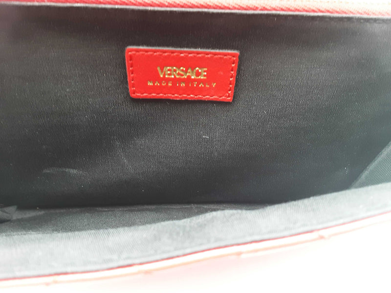Versace Quilted Medusa Wallet On Chain Red Aa0125orzsa