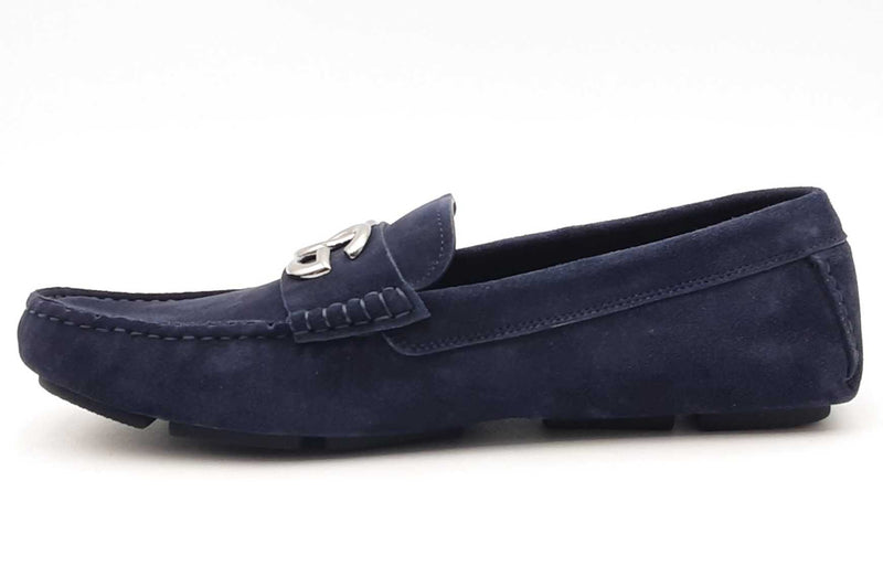 Dolce & Gabbana Navy Blue Suede Driver Loafers Size 11 Eb1124crsa