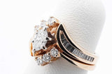 0.7cttw Diamond Wedding Set In 14k Yellow Gold 6.2 Grams Size 3.75 Eb0725wxzsa