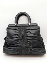 Christian Dior Black Leather Karenina Top Handle Bag Eb1026wrxde