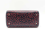 Christian Dior "I Love Paris" Medium Lady Dior Bag In Navy Leather Fw0926lwxzdu