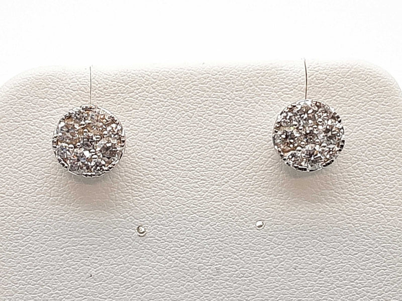0.74 Cttw Diamonds 14k White Gold 2.0g Screw Back Stud Earrings Do0525lixde