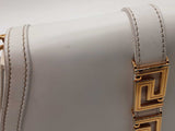 Versace Greca Goddess White Leather Shoulder Bag Eb0825pxzde