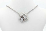 0.3cttw Diamond Nugget Pendant Necklace 14k White Gold 9.9g 24.5 In Eb0926crxsa