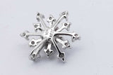 0.19cttw Diamond Snowflake 10k White Gold Pendant 1.6 Grams Eb0426pxsa
